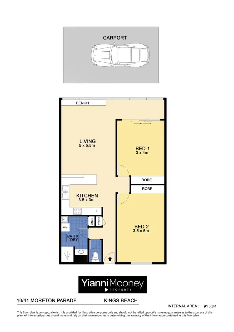 Floorplan of Homely unit listing, 10/41 Moreton Parade, Kings Beach QLD 4551