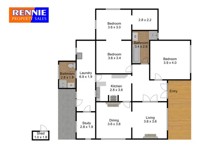 Floorplan of Homely house listing, 55B Tarwin Street, Morwell VIC 3840