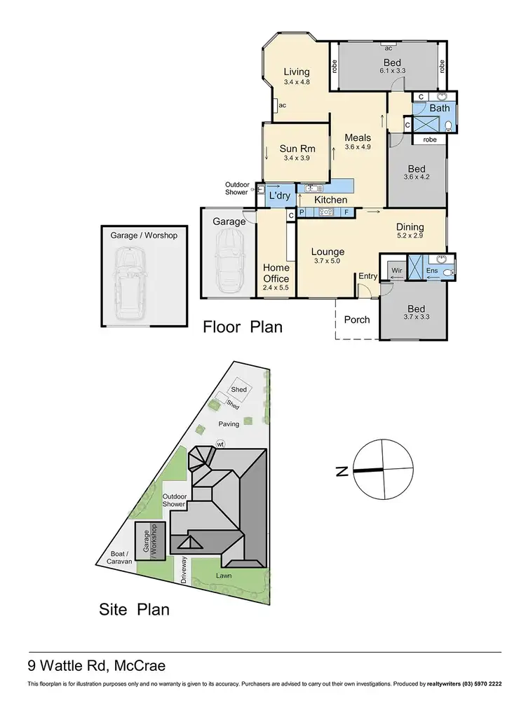 Floorplan of Homely house listing, 9 Wattle Road, Mccrae VIC 3938