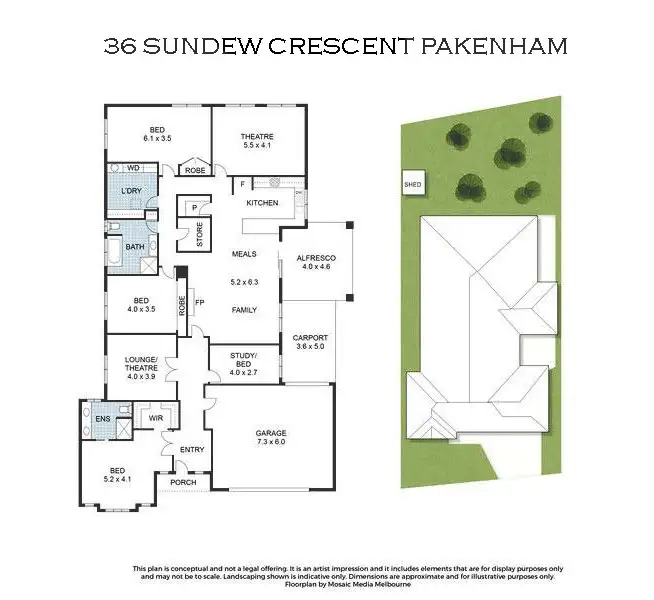 Floorplan of Homely house listing, 36 Sundew Crescent, Pakenham VIC 3810