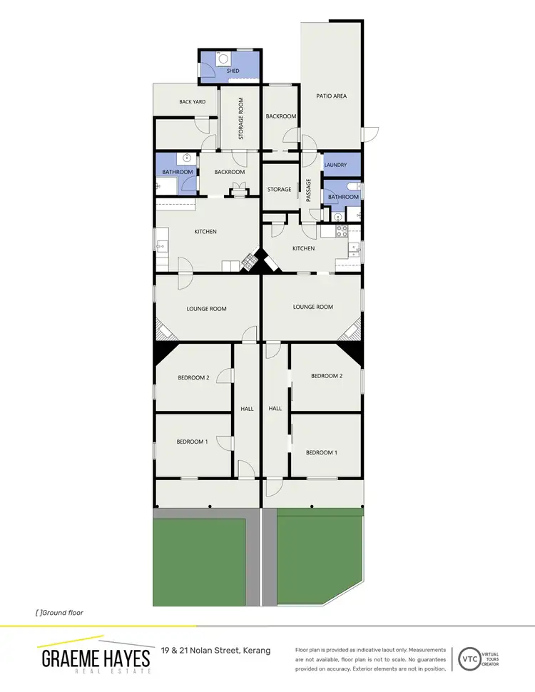 Floorplan of Homely semi-detached listing, 19 & 21 Nolan Street, Kerang VIC 3579