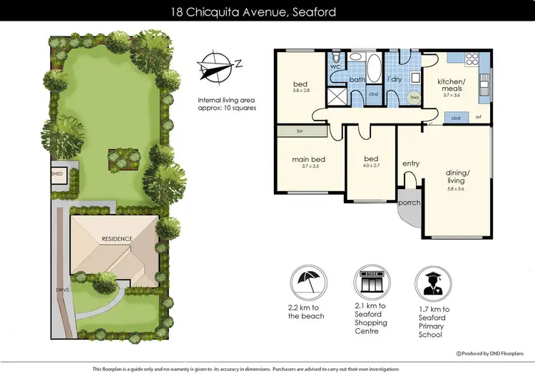 Floorplan of Homely house listing, 18 Chicquita Avenue, Seaford VIC 3198
