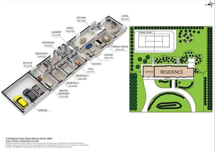 Floorplan of Homely house listing, 5 Malanie Close, Narre Warren North VIC 3804