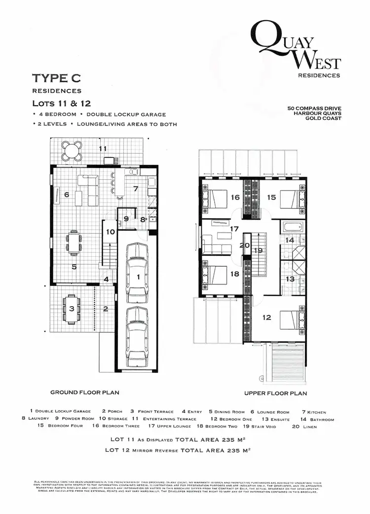 Floorplan of Homely villa listing, 12/50 Compass Drive, Biggera Waters QLD 4216