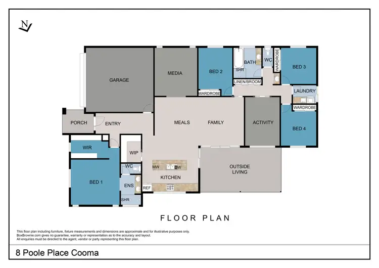 Floorplan of Homely house listing, 8 Poole Place, Cooma NSW 2630