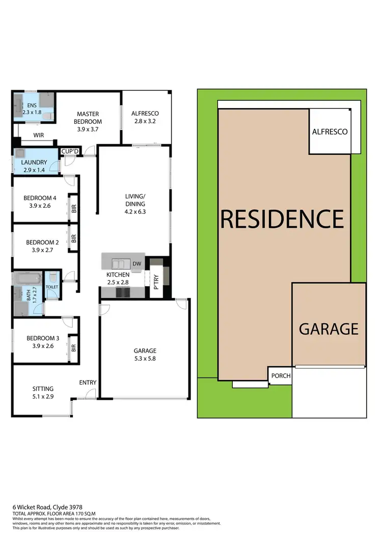 Floorplan of Homely house listing, 6 Wicket Road, Clyde VIC 3978