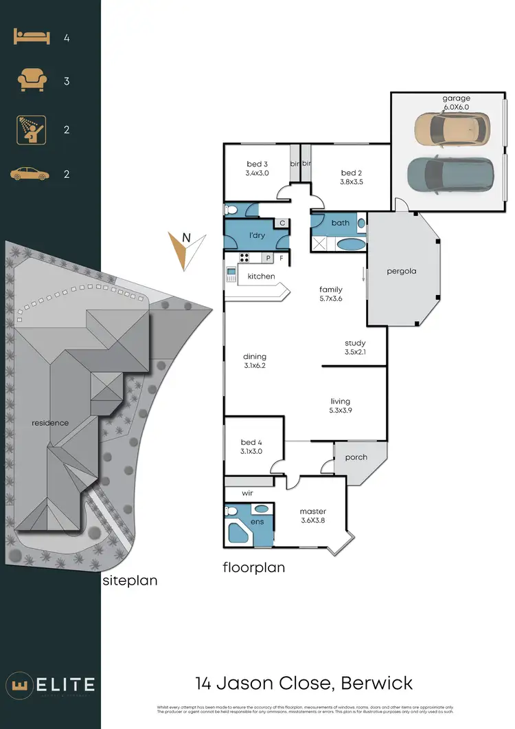 Floorplan of Homely house listing, 14 Jason Close, Berwick VIC 3806