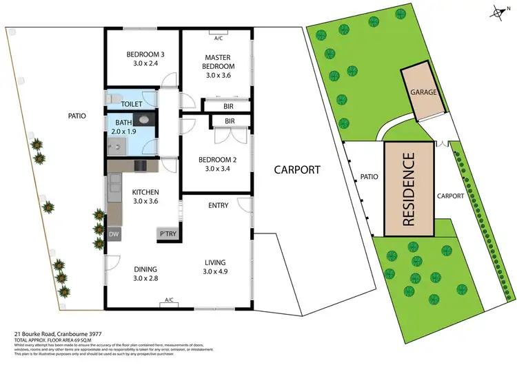 Floorplan of Homely house listing, 21 Bourke Road, Cranbourne VIC 3977