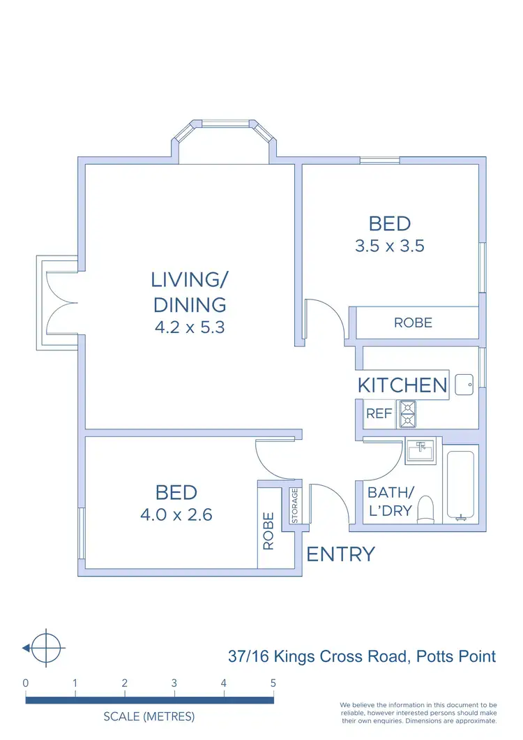 Floorplan of Homely apartment listing, 37/16 Kings Cross Road, Potts Point NSW 2011