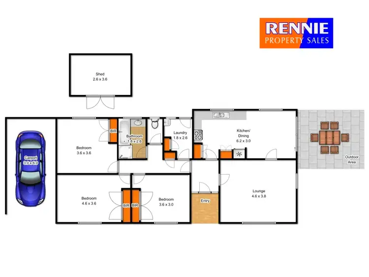 Floorplan of Homely house listing, 1 Canterbury Way, Churchill VIC 3842