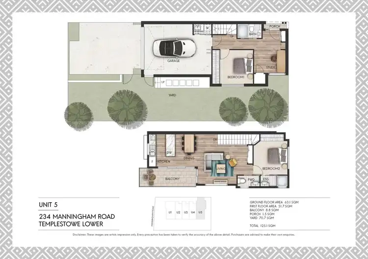Floorplan of Homely townhouse listing, 5/234 Manningham Road, Templestowe Lower VIC 3107