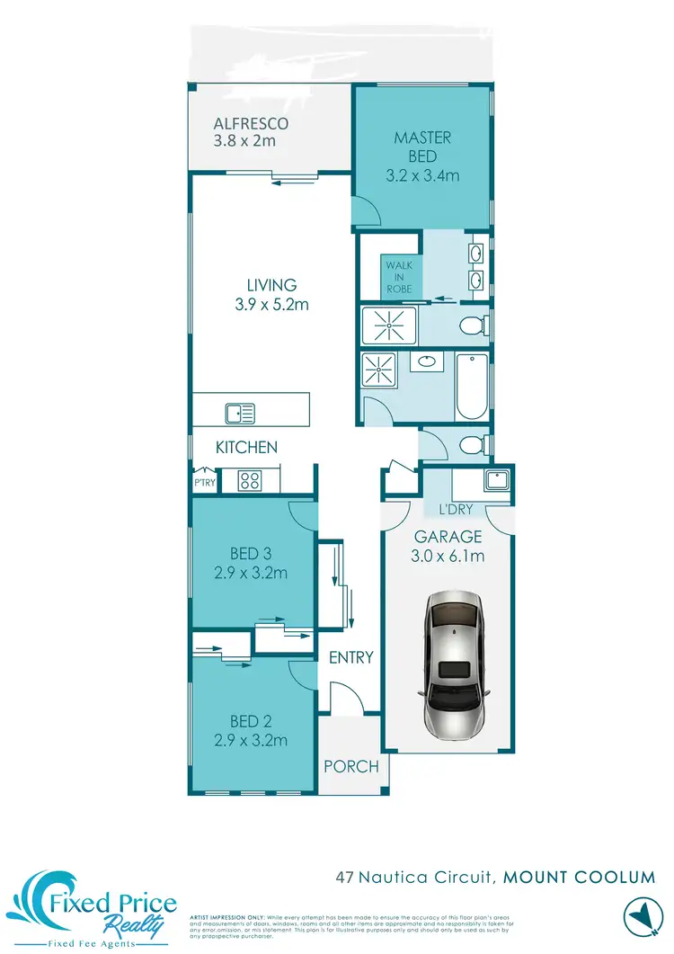 Floorplan of Homely house listing, 47 Nautica Circuit, Mount Coolum QLD 4573