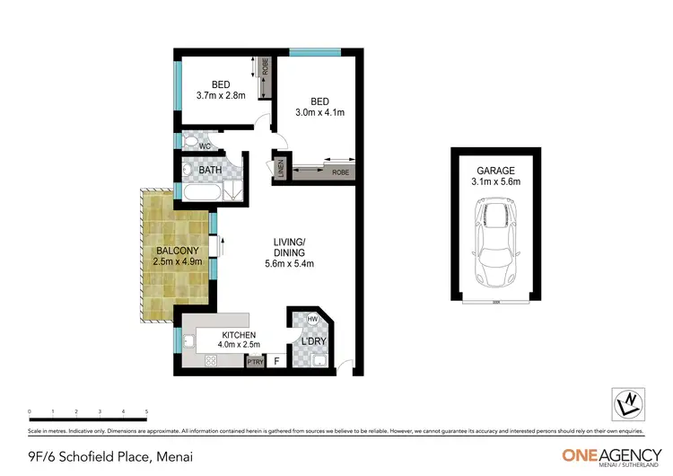 Floorplan of Homely apartment listing, 9F/6 Schofield Place, Menai NSW 2234