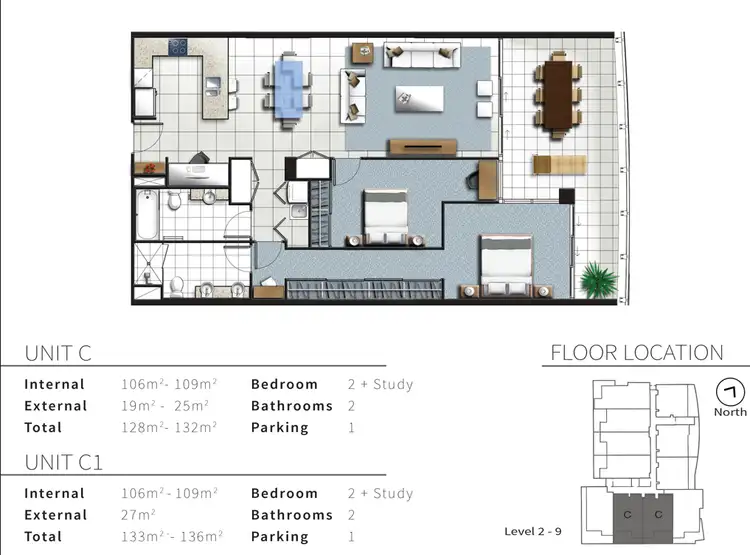 Floorplan of Homely apartment listing, 4302/25 East Quay Drive, Biggera Waters QLD 4216