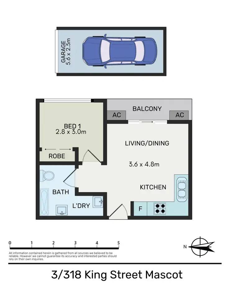 Floorplan of Homely apartment listing, 3/318 King Street, Mascot NSW 2020