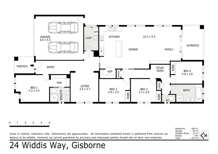 Floorplan of Homely house listing, 24 Widdis Way, Gisborne VIC 3437