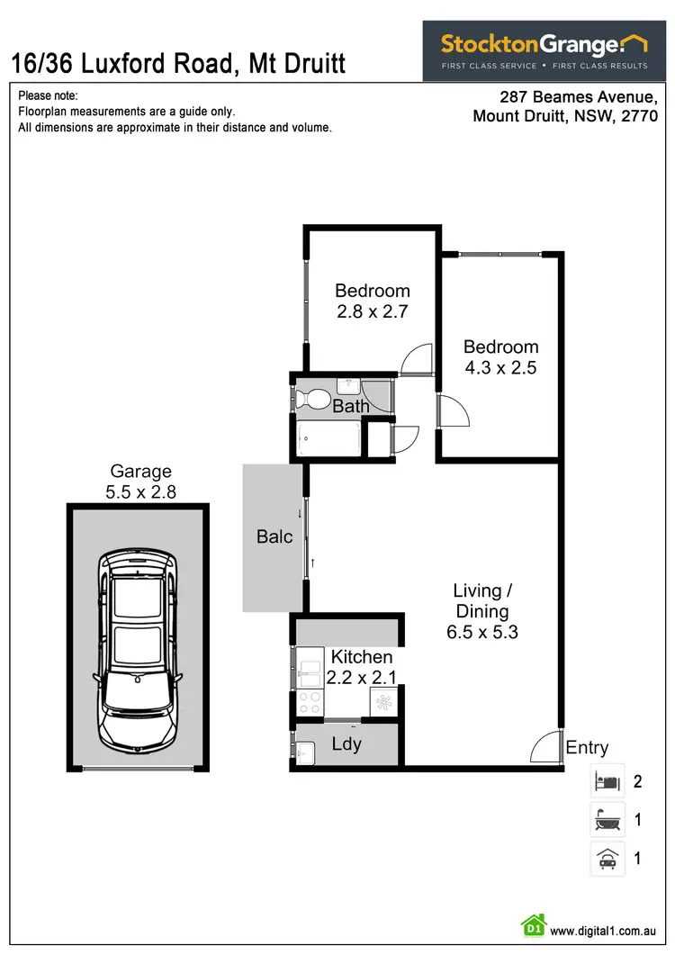 Floorplan of Homely unit listing, 16/36 Luxford Road, Mount Druitt NSW 2770