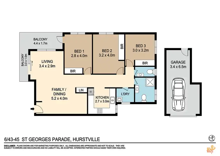 Floorplan of Homely unit listing, 6/43-45 St Georges Parade, Hurstville NSW 2220