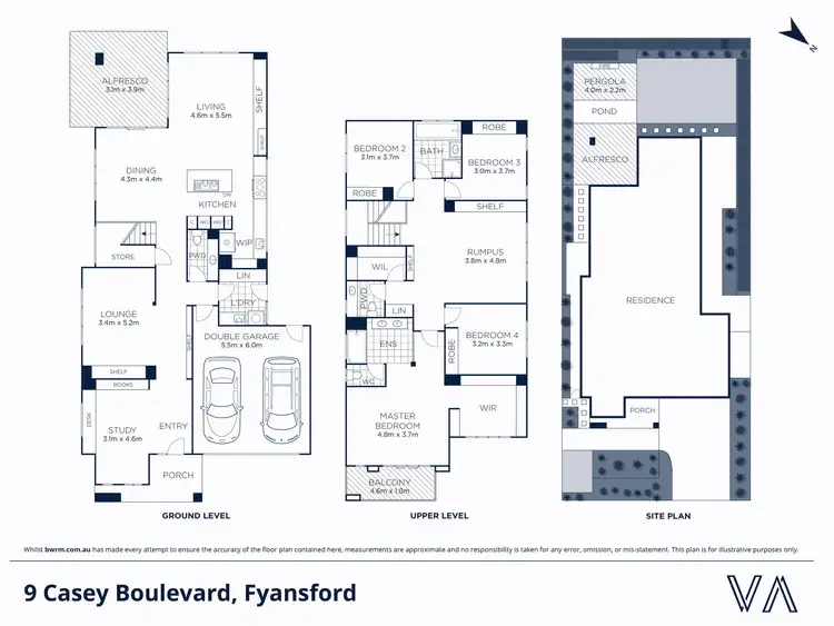 Floorplan of Homely house listing, 9 Casey Boulevard, Fyansford VIC 3218