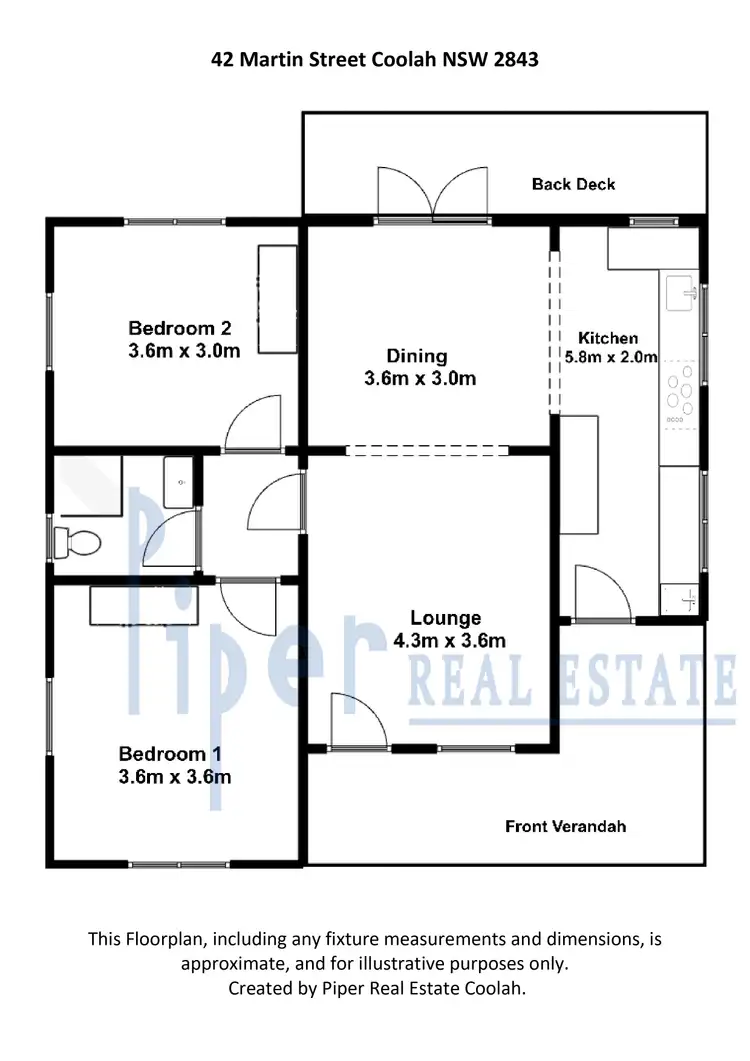 Floorplan of Homely house listing, 42 Martin Street, Coolah NSW 2843