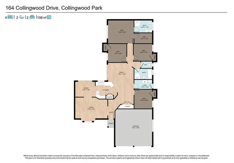 Floorplan of Homely house listing, 164 Collingwood Drive, Collingwood Park QLD 4301