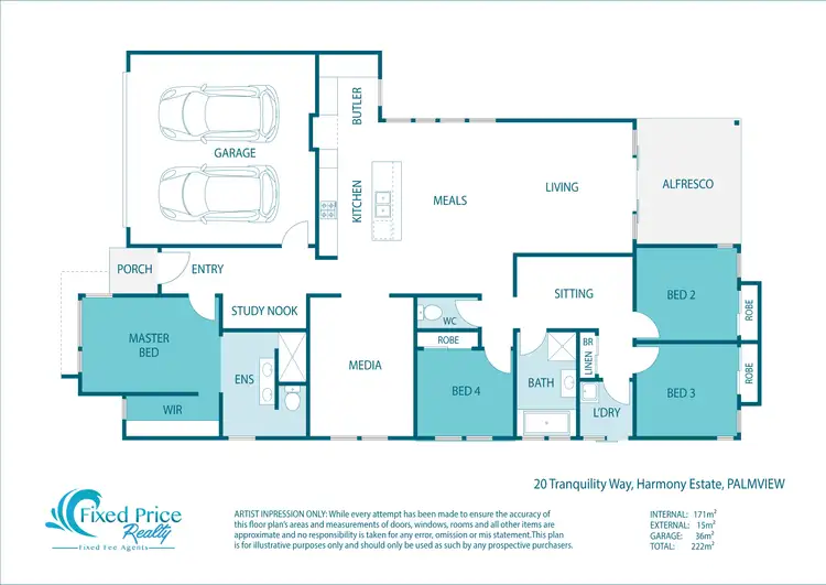 Floorplan of Homely house listing, 20 Tranquility Way, Palmview QLD 4553