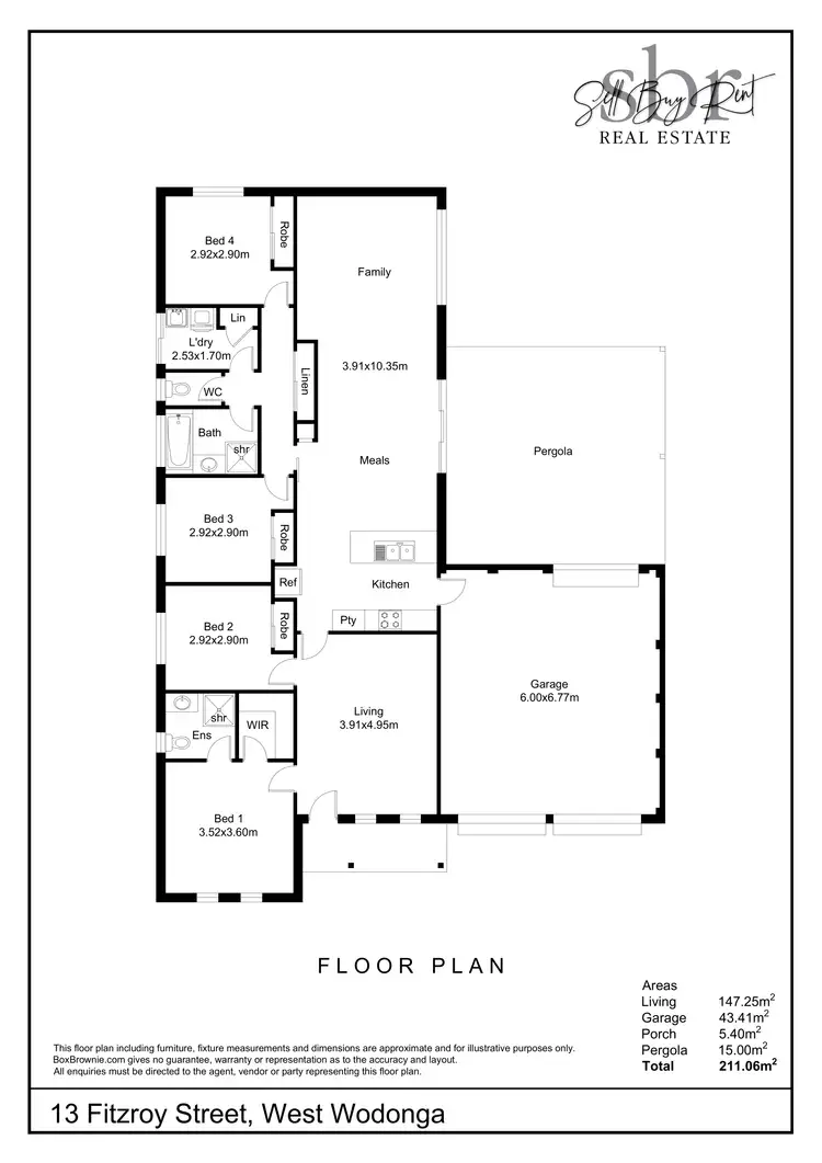 Floorplan of Homely house listing, 13 FITZROY STREET, Wodonga VIC 3690