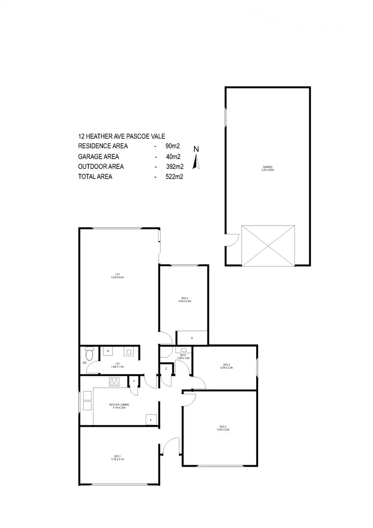 Floorplan of Homely house listing, 12 Heather Avenue, Pascoe Vale VIC 3044