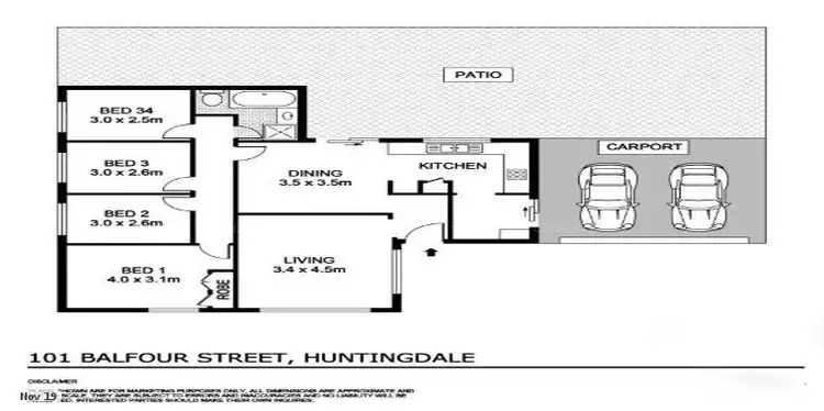 Floorplan of Homely house listing, 101 Balfour Street, Huntingdale WA 6110