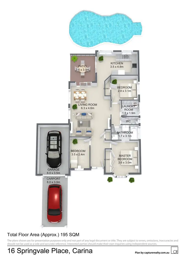 Floorplan of Homely house listing, 16 Springvale Place, Carina QLD 4152