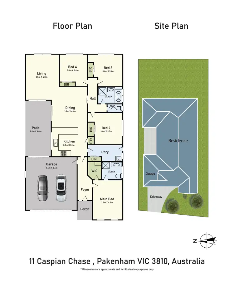 Floorplan of Homely house listing, 11 Caspian Chase, Pakenham VIC 3810