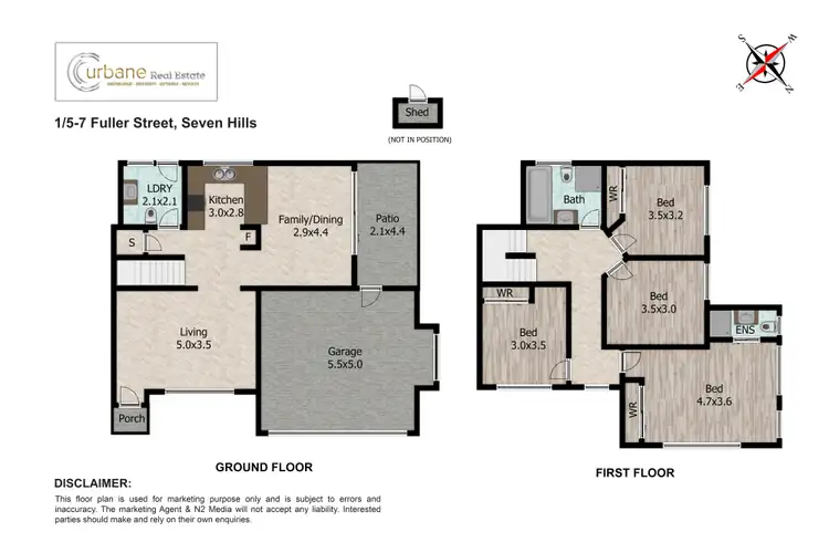 Floorplan of Homely townhouse listing, 1/5-7 Fuller Street, Seven Hills NSW 2147