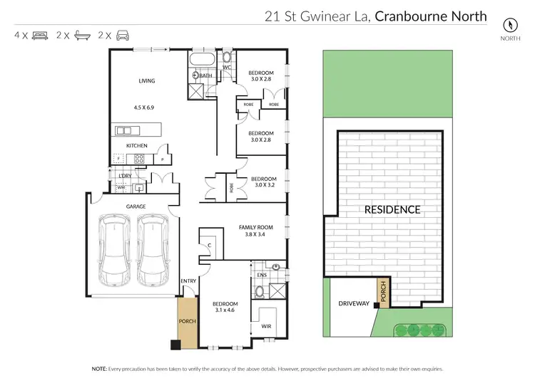 Floorplan of Homely house listing, 21 St Gwinear Lane, Cranbourne North VIC 3977