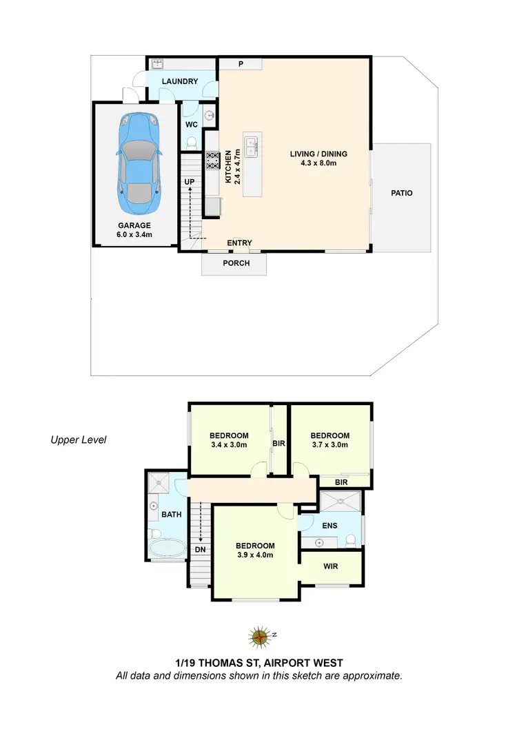 Floorplan of Homely townhouse listing, 19 Thomas Street, Airport West VIC 3042