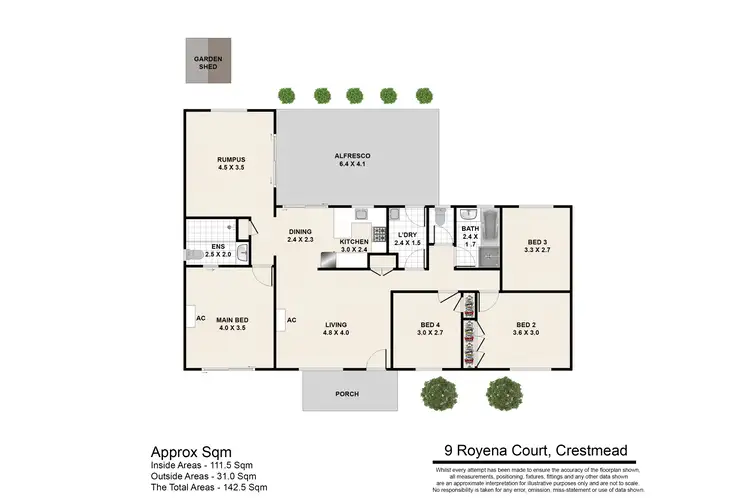 Floorplan of Homely house listing, 9 Royena Ct, Crestmead QLD 4132