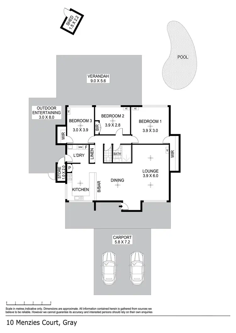 Floorplan of Homely house listing, 10 Menzies Court, Gray NT 830