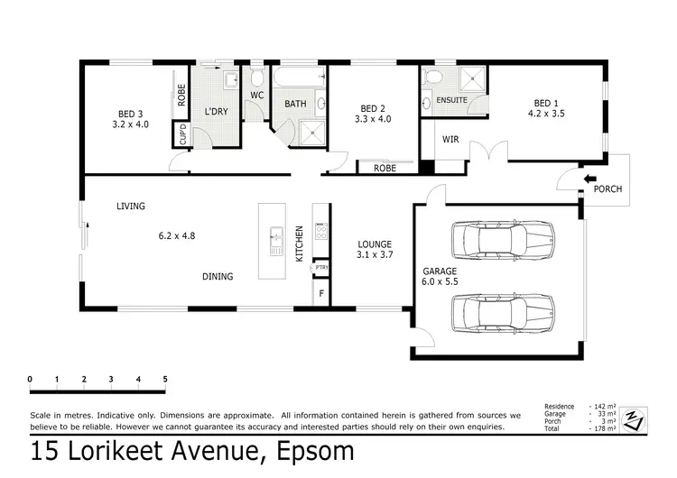 Floorplan of Homely house listing, 15 Lorikeet Avenue, Epsom VIC 3551