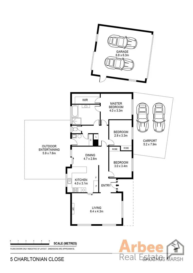 Floorplan of Homely house listing, 5 Charltonian Close, Bacchus Marsh VIC 3340