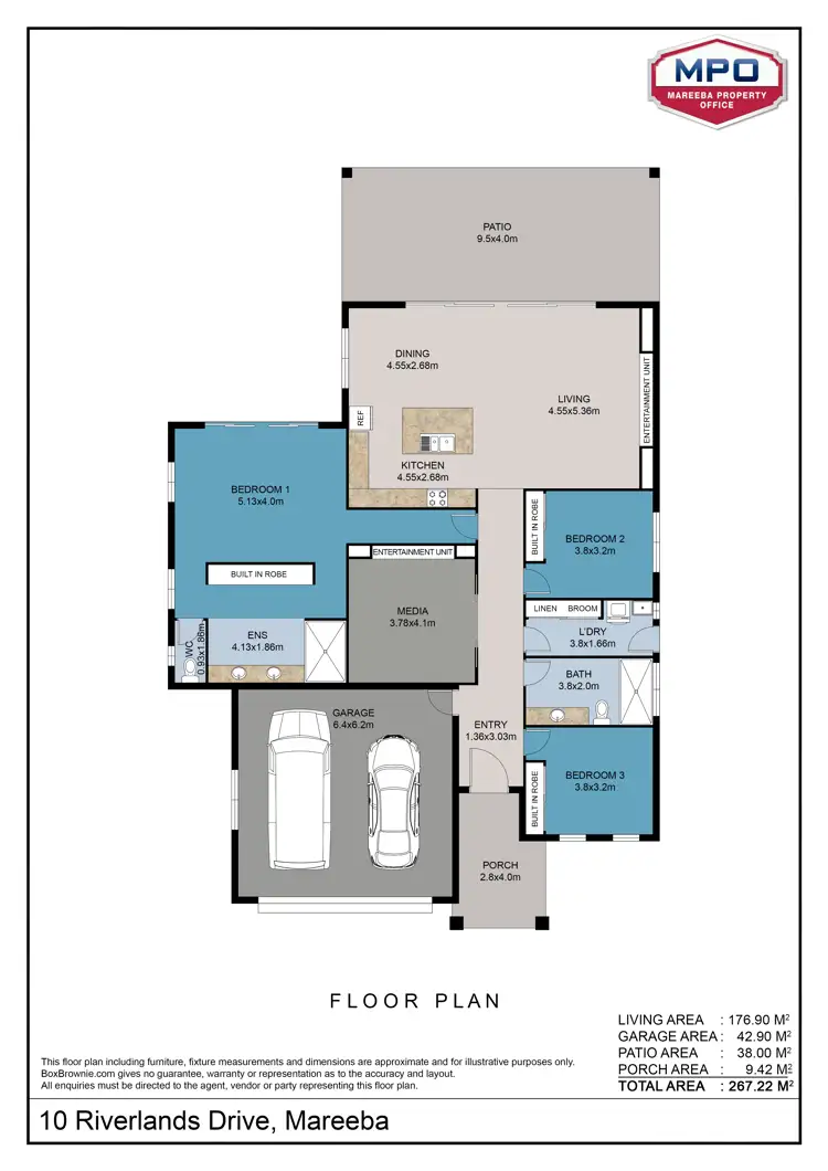 Floorplan of Homely house listing, 10 Riverlands Drive, Mareeba QLD 4880