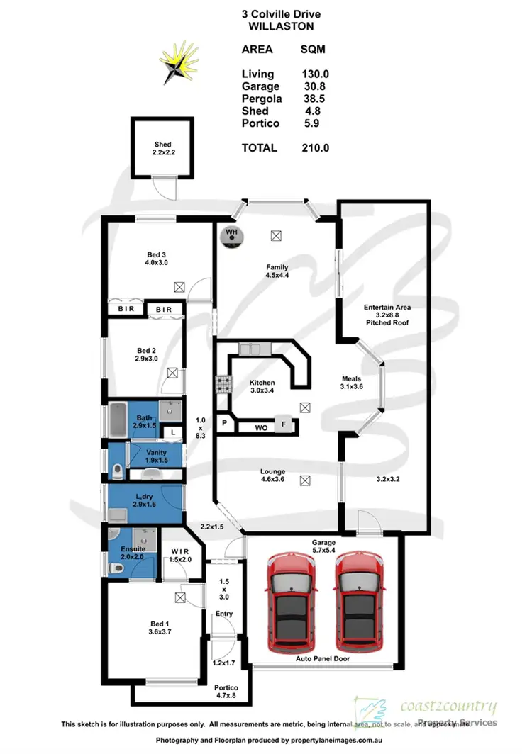 Floorplan of Homely house listing, 3 Colville Drive, Willaston SA 5118