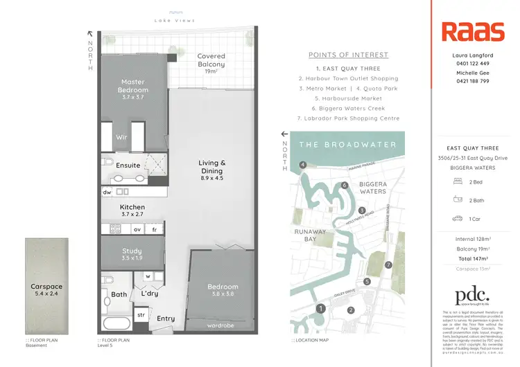 Floorplan of Homely apartment listing, 3506/25 East Quay Drive, Biggera Waters QLD 4216