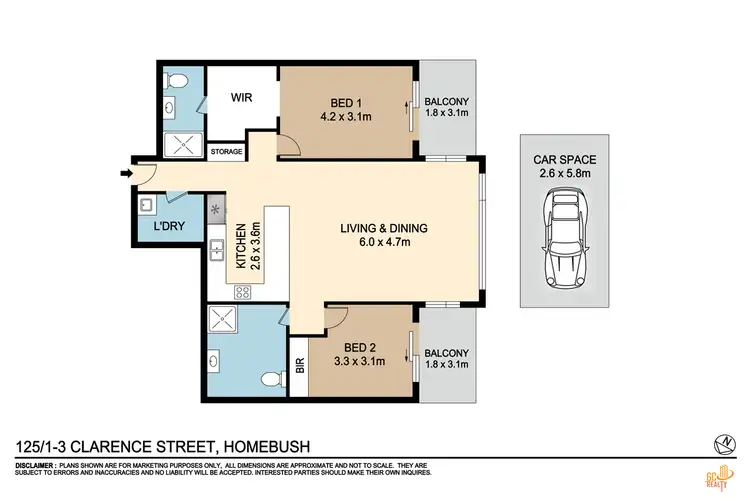 Floorplan of Homely apartment listing, 125/1-3 Clarence Street, Strathfield NSW 2135