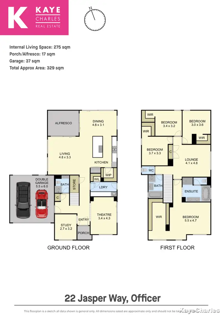 Floorplan of Homely house listing, 22 Jasper Way, Officer VIC 3809