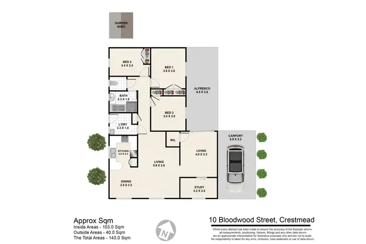 Floorplan of Homely house listing, 10 Bloodwood Street, Crestmead QLD 4132