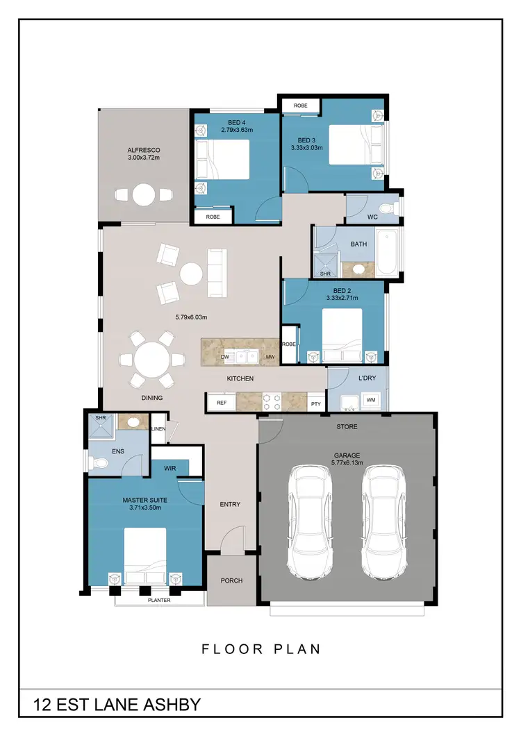 Floorplan of Homely house listing, 12 Est Lane, Ashby WA 6065