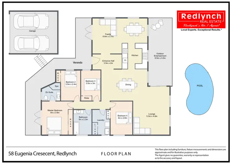 Floorplan of Homely house listing, 58 EUGENIA CRESCENT, Redlynch QLD 4870