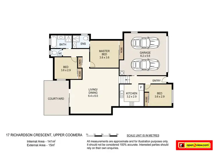 Floorplan of Homely semi-detached listing, 17 Richardson Crescent, Upper Coomera QLD 4209