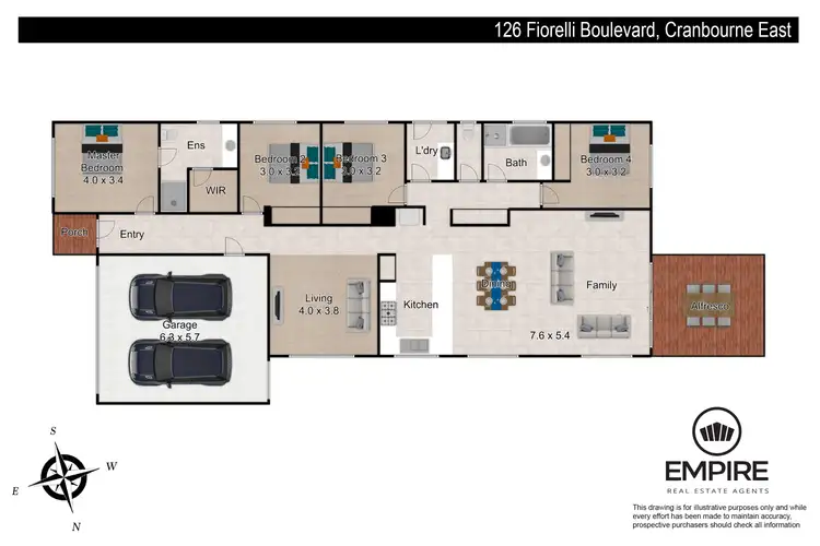 Floorplan of Homely house listing, 126 Fiorelli Boulevard, Cranbourne East VIC 3977