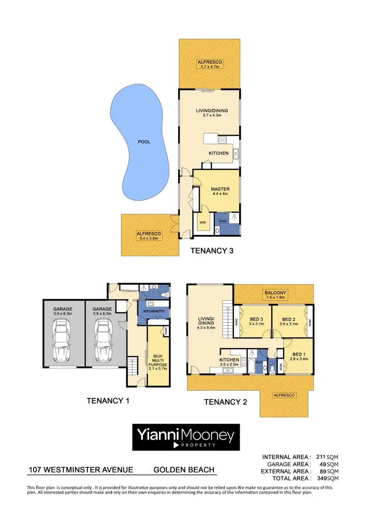 Floorplan of Homely house listing, 107 Westminster Avenue, Golden Beach QLD 4551