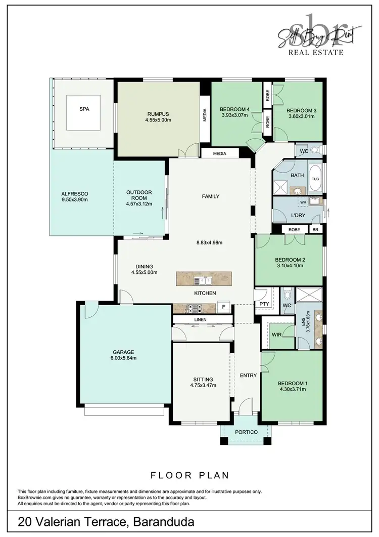 Floorplan of Homely house listing, 20 VALERIAN TERRACE, Baranduda VIC 3691